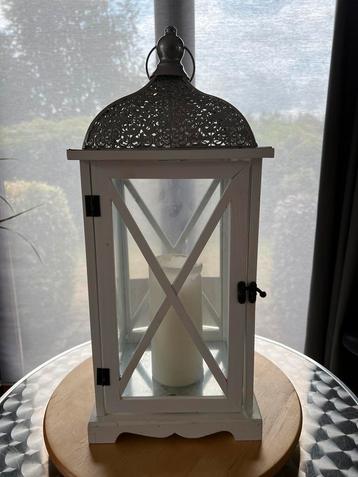 Lantaarn Maison du Monde 52/22 cm wit/zilver beschikbaar voor biedingen