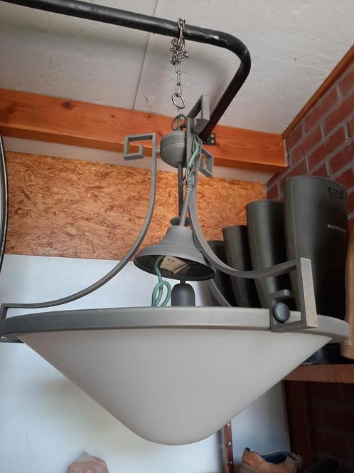 Zware metalen hanglamp 60 cm diameter, Huis en Inrichting, Lampen | Hanglampen, Gebruikt, Ophalen