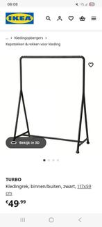Turbo kledingrek zwart van Ikea, Ophalen, Nieuw