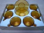 Vereco Duralex amber glazen, Overige typen, Gebruikt, Ophalen of Verzenden