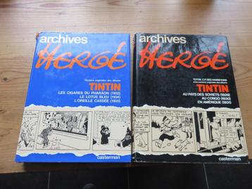 2 albums Archives Hergé 1973 et 1979 disponible aux enchères