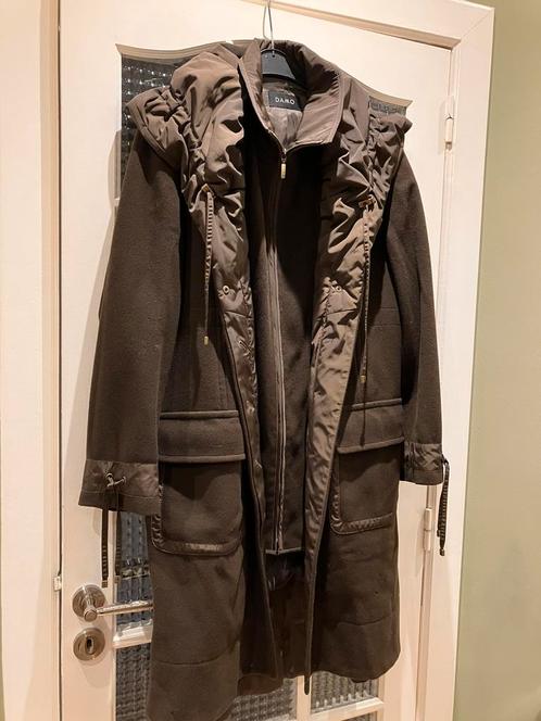 Mantel maat 46 van  Damo uit wol en cashmire, Kleding | Dames, Jassen | Winter, Maat 46/48 (XL) of groter, Bruin, Ophalen of Verzenden