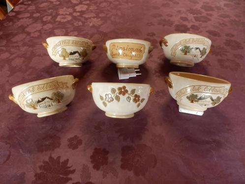(14) -6 bols - poterie lardinois --, Huis en Inrichting, Keuken | Servies, Zo goed als nieuw, Kop(pen) en/of Schotel(s), Boerenbont
