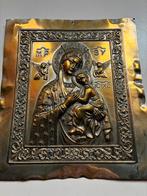 Onze lieve vrouw met kind verzilverd koper, Antiek en Kunst, Antiek | Religieuze voorwerpen, Ophalen