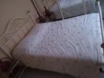 Bed, Huis en Inrichting, Slaapkamer | Bedden, Gebruikt, 140 cm, Metaal, Wit
