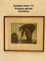 Kunstwerk Herni Quittelier, Antiek en Kunst, Kunst | Etsen en Gravures, Ophalen