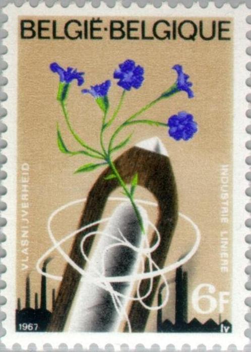 1417 - uitgiftejaar 1967 - Vlasnijverheid - postfris XXX, Postzegels en Munten, Postzegels | Europa | België, Postfris, Orginele gom