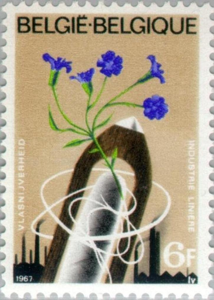 1417 - uitgiftejaar 1967 - Vlasnijverheid - postfris XXX, Postzegels en Munten, Postzegels | Europa | België, Postfris, Orginele gom