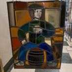 Glas in lood loodglas 30 x 41 cm., Ophalen of Verzenden