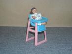 Kinderstoel met Lundby baby popje, Ophalen of Verzenden, Gebruikt, Popje