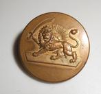 Oude vintage militaire knop Perzische leeuw van uniform Iran, Ophalen of Verzenden, Landmacht, Overige typen