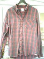 Herenhemd - Lange mouwen (Lee) XL Donkerrood geruit, Ophalen of Verzenden, Zo goed als nieuw, Lee, Halswijdte 43/44 (XL)