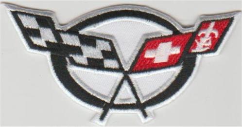 Chevrolet Corvette stoffen opstrijk patch embleem #14, Collections, Marques automobiles, Motos & Formules 1, Neuf, Envoi