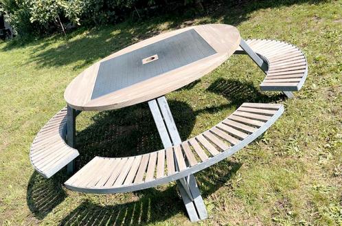 Extremis Gargantua, Tuin en Terras, Picknicktafels, Gebruikt, Rond, Staal, Ophalen