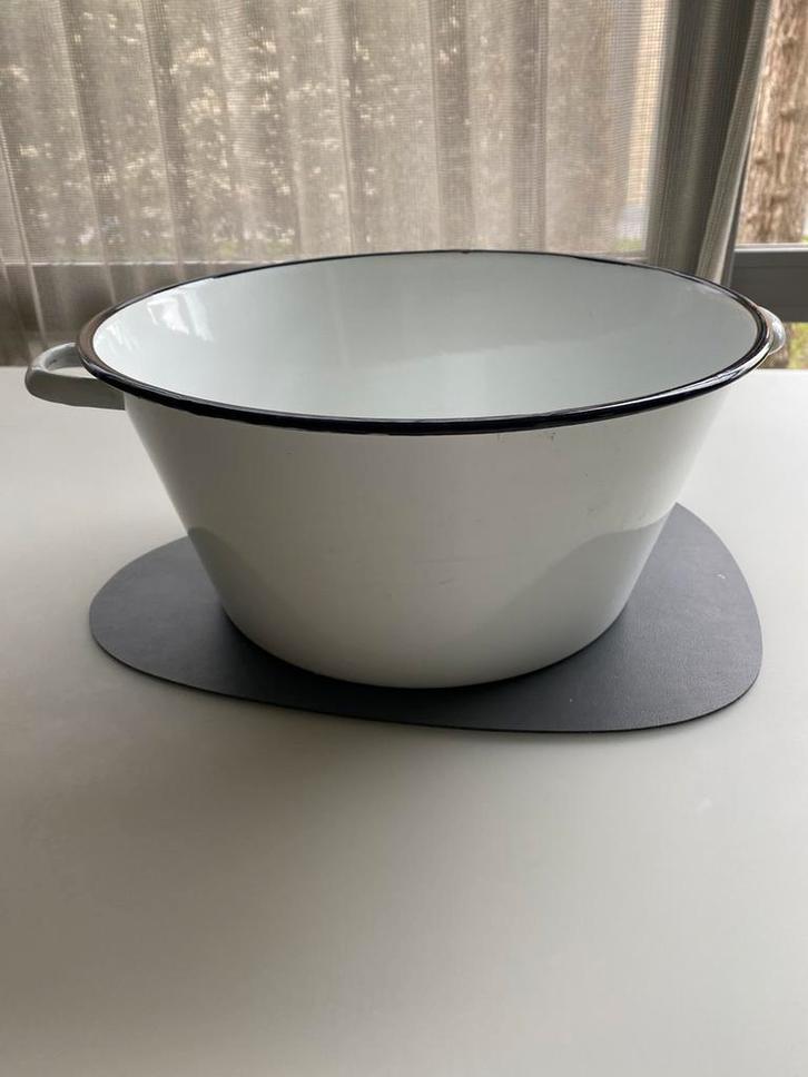 Grote email waskom, Antiek en Kunst, Antiek | Email, Ophalen of Verzenden