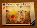 Puzzel - Hond & ballonnen 500 stuks, Enlèvement, Comme neuf, Puzzle