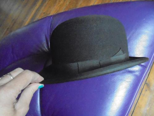 Mooie vintage bolhoed merk HARKIN'S hat "Raymond" Bruxelles, Antiek en Kunst, Curiosa en Brocante, Ophalen of Verzenden