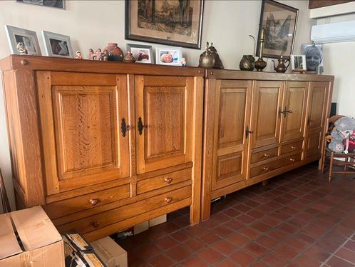 Massief eiken kasten - 3 stuks, Huis en Inrichting, Kasten | Dressoirs, Gebruikt, Ophalen