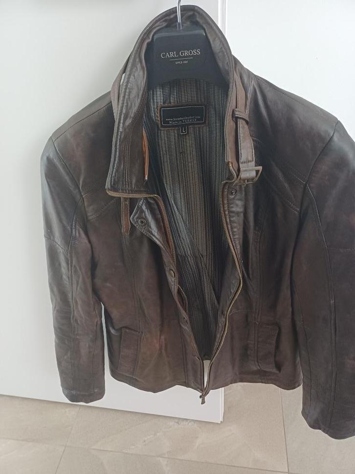 Veste en cuir d'agneau véritable (taille L), Vêtements | Femmes, Vestes | Hiver, Comme neuf, Taille 42/44 (L), Brun, Enlèvement ou Envoi