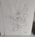 Mickey Mouse Fantasia lithografie - Disney, Ophalen of Verzenden, Mickey Mouse, Zo goed als nieuw, Plaatje of Poster