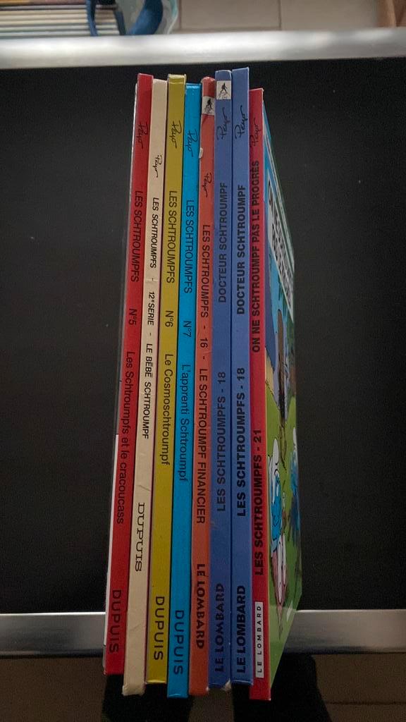 Lot bd Schtroumpfs 5 6 7 12 16 18 18 21, Livres, Partis & Groupements, Comme neuf, Enlèvement ou Envoi
