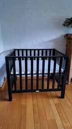 Bopita park in mat zwart met Quax parkmatras, Kinderen en Baby's, Babyparken, Ophalen, Gebruikt, Rechthoekig, In hoogte verstelbaar