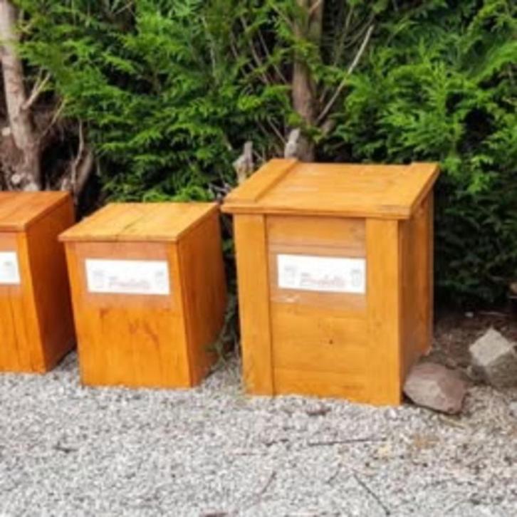 houten container voor huishoudelijke afvalzakken, Tuin en Terras, Overige Tuin en Terras, Nieuw, Ophalen