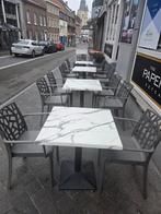 Terras: tafels en stoelen, Tuin en Terras, Tuinsets en Loungesets, Ophalen, Overige materialen, Gebruikt, Meer dan 8 zitplaatsen