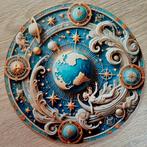 Metalen plaatje kosmos en sterrenbeelden, Minder dan 50 cm, Metaal of Aluminium, Ophalen of Verzenden, Zo goed als nieuw