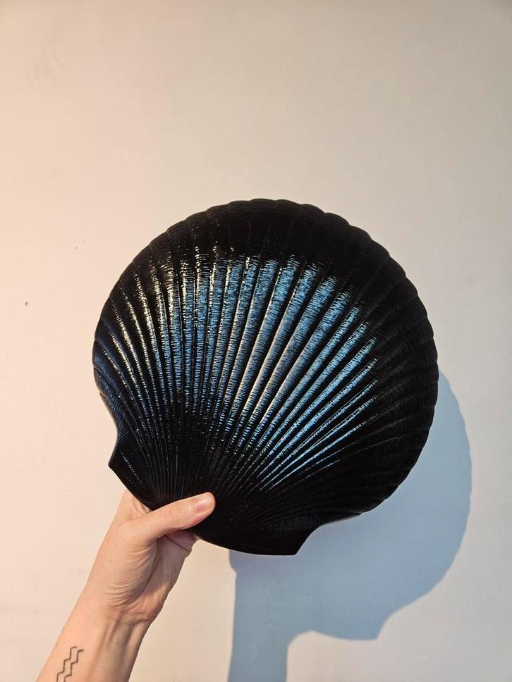 Vintage schelp schaal, Huis en Inrichting, Keuken | Servies, Gebruikt, Schaal of Schalen, Effen, Glas, Ophalen of Verzenden