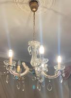 Kristallen luster en wandverlichting en kandelaar, Huis en Inrichting, Ophalen, Zo goed als nieuw, Glas