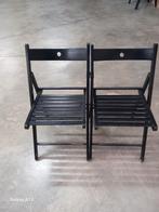 9 klapstoelen, Enlèvement, Bois, Noir, Cinq, Six Chaises ou plus