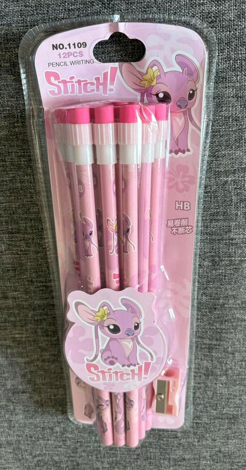 Crayon ordinaire couleur taille crayon gomme plumier STITCH, Diversen, Schoolbenodigdheden, Nieuw, Ophalen of Verzenden