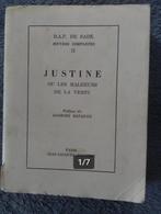 „Justine of de ellende van de deugd” Markies de Sade (1955), Gelezen, Europa overig, Marquis de Sade, Ophalen of Verzenden