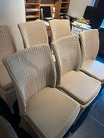 Rieten stoelen, Huis en Inrichting, Stoelen, Ophalen, Gebruikt, Wit, Riet of Rotan