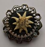 Oude broche met echte edelweiss bloem, Handtassen en Accessoires, Broches, Ophalen of Verzenden, Gebruikt