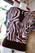 stijvol bijzonder retro T-shirt blouse, Taille 42/44 (L), Enlèvement ou Envoi, Brun, Porté