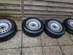 Velgen + winterbanden 215/65/16 / Steek 5x112 vw, Auto-onderdelen, Banden en Velgen, Ophalen, 16 inch, Banden en Velgen, Winterbanden