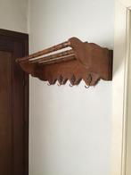 Mooie houten kapstok met bronzen haken, Huis en Inrichting, Woonaccessoires | Kapstokken, Ophalen, Zo goed als nieuw