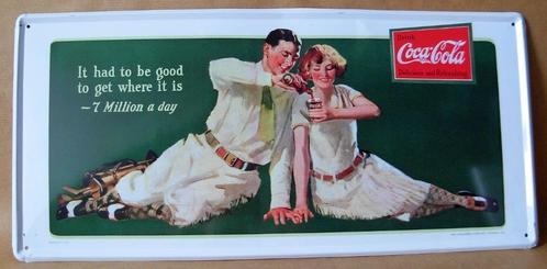Retro reclamebord voor Coca-Cola  4, Verzamelen, Merken en Reclamevoorwerpen, Zo goed als nieuw, Reclamebord, Ophalen of Verzenden