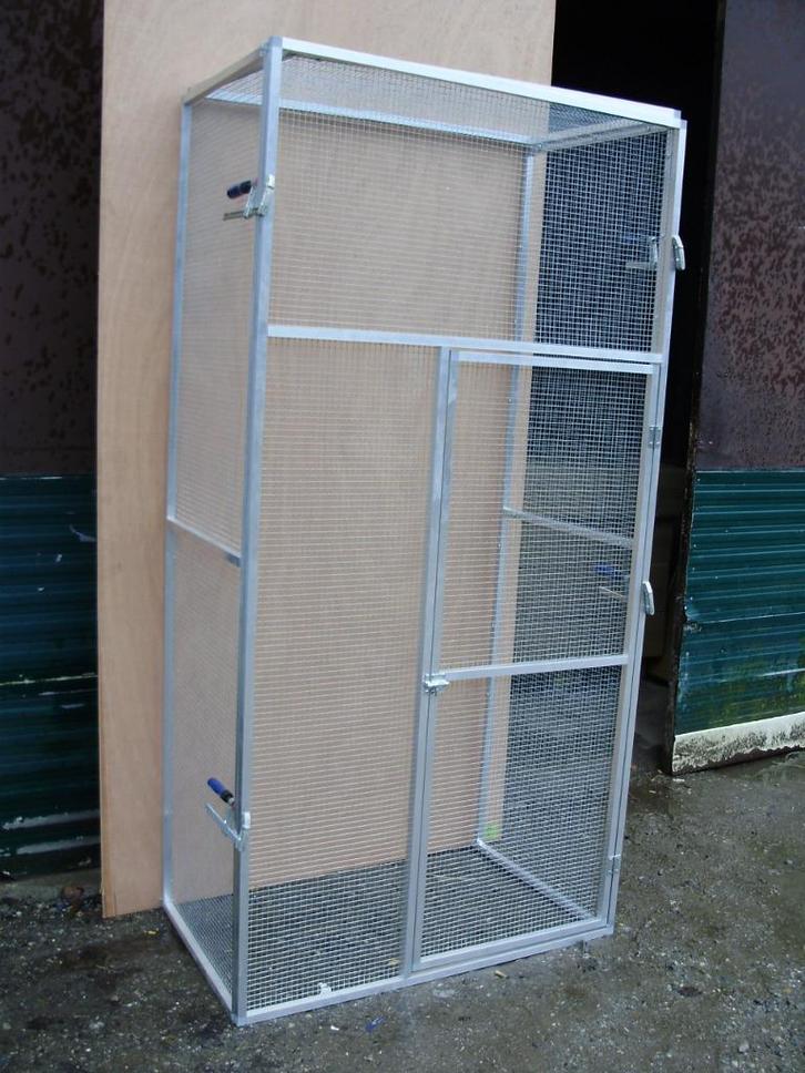 voorzetsas voor volière in aluminium, Dieren en Toebehoren, Vogels | Hokken en Kooien, Nieuw, Volière, Aluminium, Ophalen of Verzenden