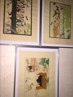 Dessin encre de Chine Blanche neige et les 7 nains, Antiquités & Art