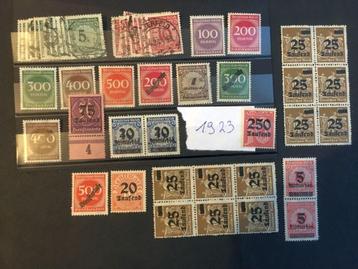 Duitse postzegels 1923 - setje