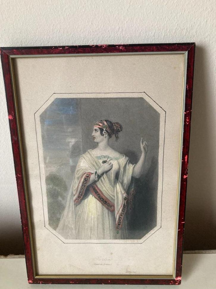 Portretten van historische vrouwen kunstlithografieën, Antiek en Kunst, Kunst | Etsen en Gravures, Ophalen