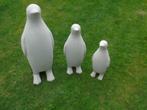 Standbeeld van een 3-delige pinguïnset! Gemaakt van fibersto, Tuin en Terras, Ophalen, Nieuw, Steen, Dierenbeeld