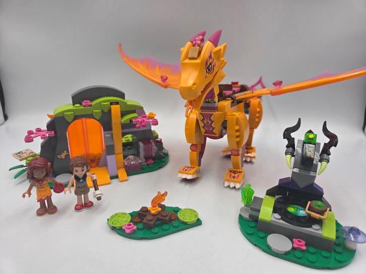 Lego Elves 41175 Fire Dragon's Lava Cave, Kinderen en Baby's, Speelgoed | Duplo en Lego, Gebruikt, Lego, Complete set, Ophalen of Verzenden