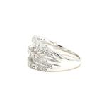 14kt witgouden ring met diamanten, Bijoux, Sacs & Beauté, Bagues, Neuf, Enlèvement ou Envoi, Or, 17 à 18