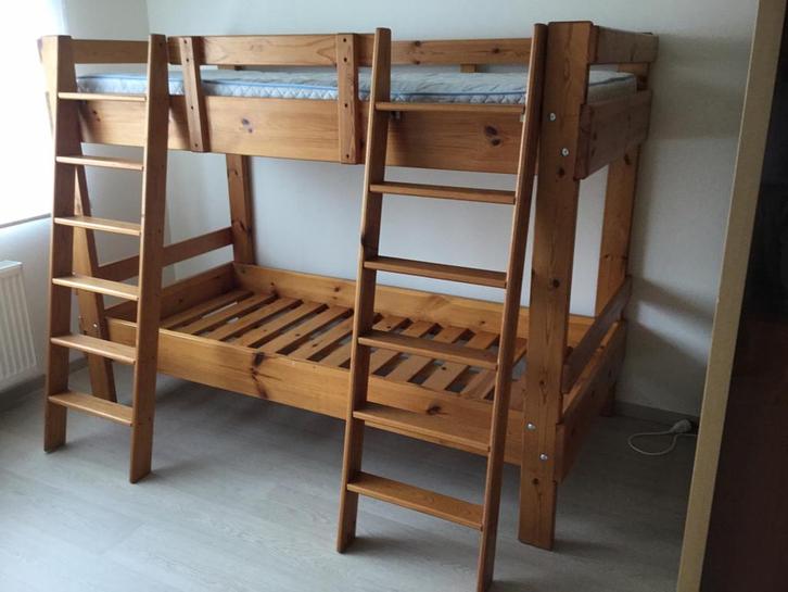 Stapelbed, Huis en Inrichting, Slaapkamer | Stapelbedden en Hoogslapers, Zo goed als nieuw, Stapelbed, 90 cm, 200 cm, Tweepersoons