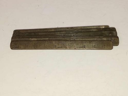 Ancien petit mètre pliant en laiton, Antiek en Kunst, Antiek | Brons en Koper, Ophalen of Verzenden