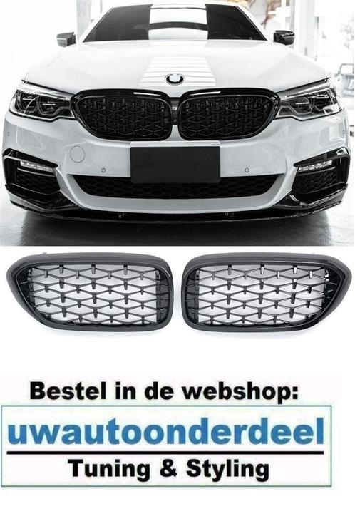 Grill Black M Performance Diamond Style Voor Bmw 5 Serie G30, Auto diversen, Tuning en Styling, Verzenden